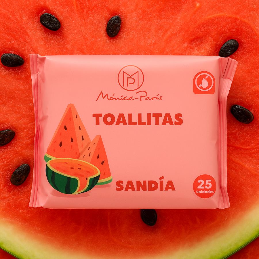 Toallitas Mónica París con Extracto de Sandía (25 unidades)